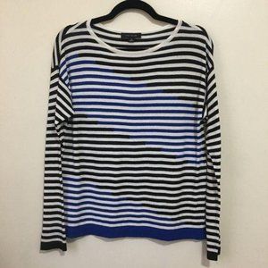 ANN TAYLOR striped scoop neck sweater P23